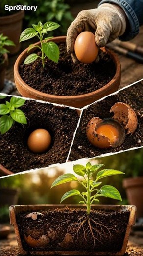 🥚 What Happens When You Put an Egg Under Your Plant? #plants