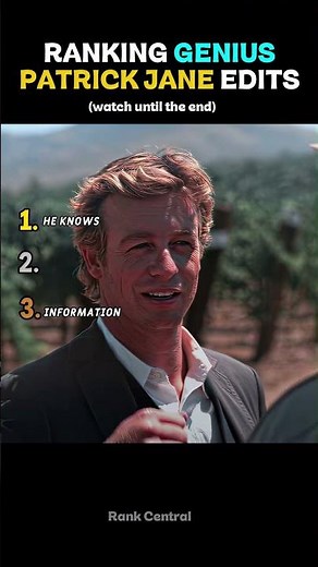 Ranking GENIUS Patrick Jane edits 🧠😮