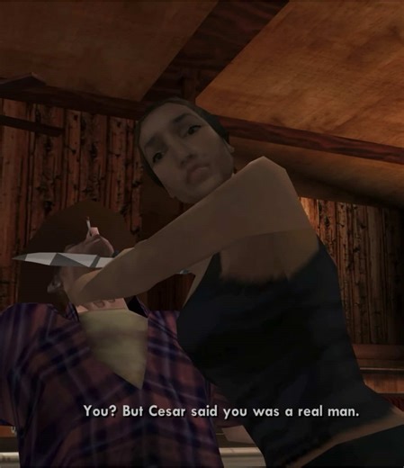 GTA SA - First person cutscene 30. First Date / Tanker Commander C Catalina Carl meets Cesar's cousin, Catalina, who gives him four targets for robberies that they will perform. The closest option is to first steal a tanker. #cj #carlihonson #gta #gtasanandreas