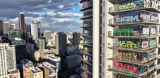 For graffiti artists, abandoned skyscrapers in Miami and Los Angeles become a canvas for regular people to be seen and heard