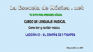 El compás de tres tiempos , un compás muy frecuente.