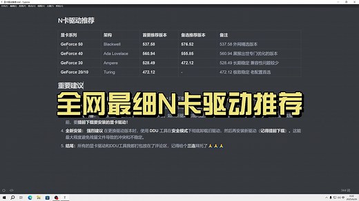 【Nvidia】英伟达全系列显卡驱动推荐