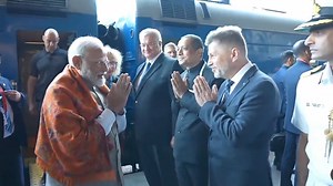 9.3K views · 443 reactions | Prime Minister Narendra Modi arrives in Kyiv, Ukraine by train. | All India Radio News | Facebook