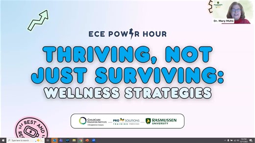 ECE Power Hour #8: Thriving, Not Just Surviving: Wellness Strategies