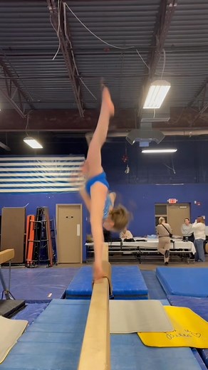New skill alert for Princess Theo! #Theo #new #newskillsloading #ariel #beam #gymnast #gymnastics #usagymnastics #odgusa #Region5 #fblifestyle | Olympic Dreams Gymnastics