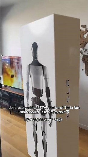 Unboxing the New Tesla Bot! 🤖📦 #shorts
