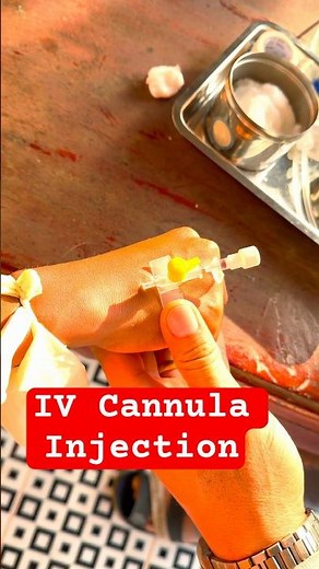 IV cannula Injection Technique.#youtubeshorts #shortvideo #nursingskills #ivcannulation #ivinjection