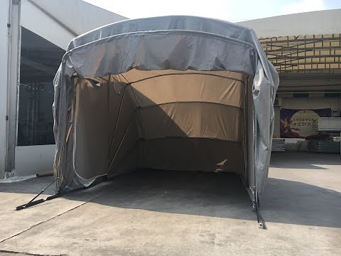 semi-automatic folding car tent installation video