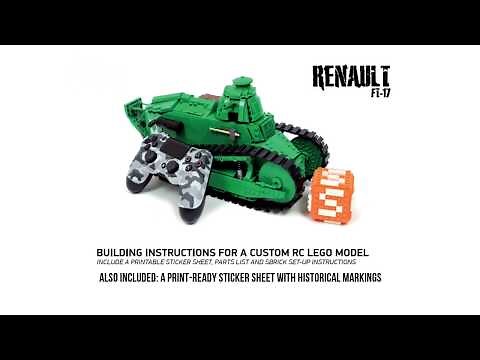 Build your own LEGO RC Renault FT-17 tank - building instructions now available!