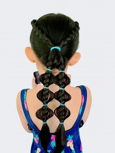 Beautiful Hairstyle idea ✨🩵💙🩵💙🩵🎀 #hairstyletutorial #hairstyleideas | Little Vianney Marie