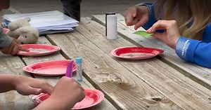 Weather Experiment: Separate salt and pepper experiment with the Salvation Army Summer Camp