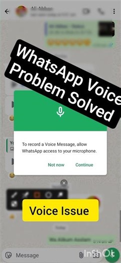 WhatsApp Voice Problem | Mic Allow Best Trick | WhatsApp Voice Message Nahi Ja Raha #shortvideo