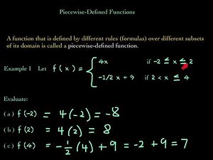 Piecewise-Defined Functions | PreCalculus