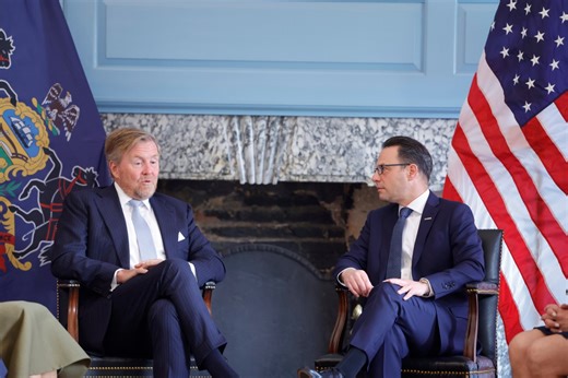 Shapiro welcomes king and queen of the Netherlands