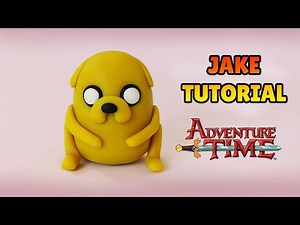 🔴DIY how to make JAKE (ADVENTURE TIME) MINIATURE - Easy Polymer Clay, Fondant, Plastilina Tutorial