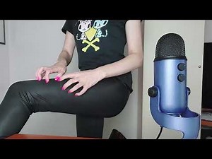 ASMR - Scratching on leather leggings