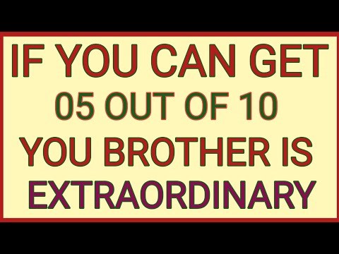 IF YOU CAN GET 5 OUT OF 10, Your Brother is Extraordinary! 🔥 | Fun Challenge