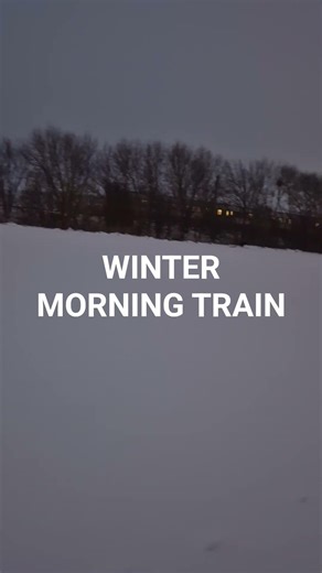 Early Morning Winter Train | Peaceful Snowy Landscape ❄️🚆 #Shorts