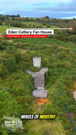 Eden Colliery once fed the industry around Consett, and nearly everything from the site was flattened when the pit closed in 1980. The fan house should’ve gone with it — but demolition stopped when a colony of bats moved in, giving the building legal protection almost overnight. What’s left now is a solid chunk of mining history tucked in the trees between Consett and Leadgate. No restoration, no tidy signage, just a rare survivor from a colliery that shaped the area for more than a century. A q