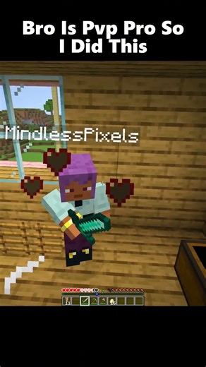 he is pvp pro so i did this #minecraft #shorts
