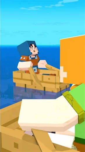 Double Boat FAIL!🚣Karma Hits Hex AND Alex #マイクラ #minecraftanimation ＃マイクラアニメ