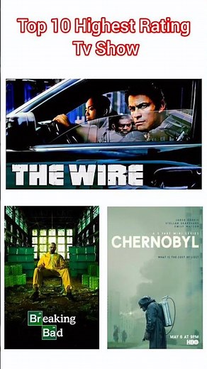 Top 10 Highest Rated Tv Shows #gameofthrones #breakingbad #chernobyl #trending #viral #shorts