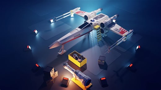 【3dmax入门基础教学】飞行器场景制作！约耗时三小时制作完成！从零开始搭建！学习3dmax必备的案例教程！