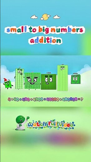 Numberblocks small to big numbers addition short #mathforkids #learntocount #numberblocks #shorts