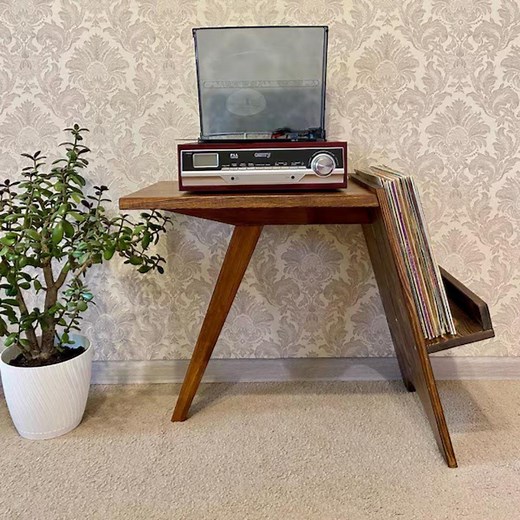 Record Player Stand With Vinyl Storage Made of Solid Wood/wooden Turntable Stand/record Player Table/vinyl Holder/vinyl Player Stand - Etsy