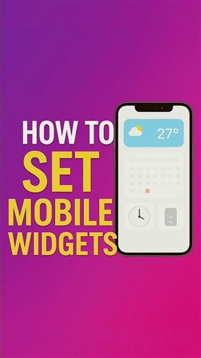 How to set mobile widgets