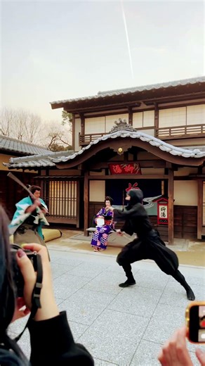 Samurai vs ninja eigamura at Kyoto fun view 🇯🇵2026