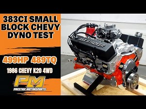499HP 383 Stroker Chevy Dyno Testing for Blakes' '86 K20 Chevy 4WD at Prestige Motorsports