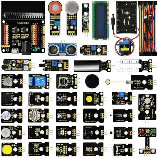 Keyestudio  37 in 1 Box Sensor Shield Starter Kit for BBC micro bit Learning Projects without microbit Board