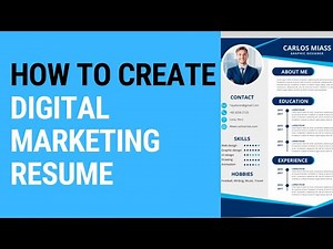 How To Make A Digital Marketing Resume - Sample Resume For Freshers