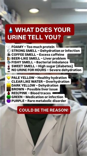 💧 WHAT DOES YOUR URINE TELL YOU? #health #urine #kidney