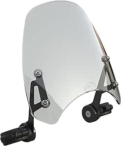 Dart Classic Flyscreen (Crystal Clear) Motorcycle Windshield Compatible with Harley-Davidson FXS Blackline (41mm Forks, 2011-2013)