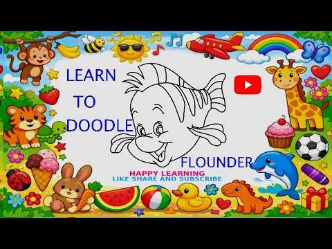 How to Draw Flounder | Easy Drawing Tutorial