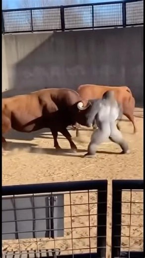 Bull vs Gorilla: The Wildest Zoo Fight Ever!