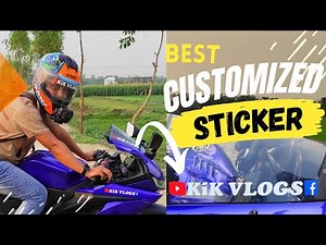 Customized Sticker for Bike || How To Get YouTube Channel Name Sticker || Vlog 12 || @KiKVlogs_