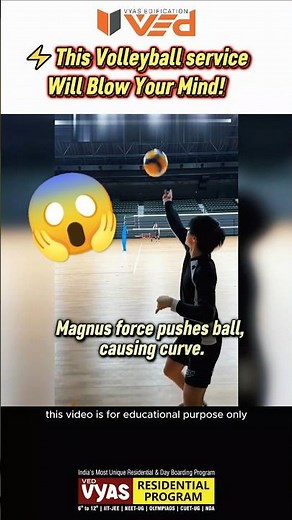 THIS VOLLEYBALL SERVICE WILL BLOW YOUR MIND #magnus #effect #science #physics