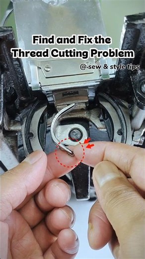 Find and fix the thread cutting problem ✅ #sewingmachineproblems #sewingmachinerepair #silaimachine