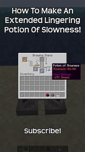 How To Make An Extended Lingering Potion of Slowness In Minecraft?!