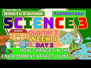 Grade 3 Science Q2 W8 D2 | How Changes in the Environment Affect Living Things | Revised K-10