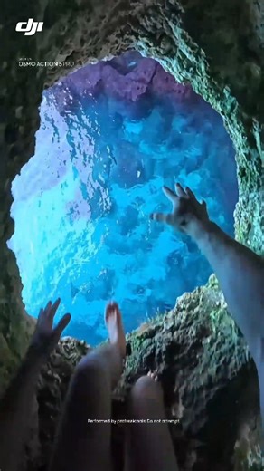 2.8M views · 22K reactions | Diving into the unknown!  #OsmoAction5Pro captures every thrilling moment. Would you dare to explore it? : simi_brunner #CaveExploration #WaterAdventure #ActionCam #CinematicShots #AdventureDrone | DJI | Facebook