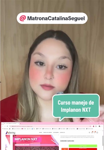 @Matrona Catalina Seguel te invita a un curso manejo de Implanon NXT es una formación semipresencial diseñada especialmente para matronas!