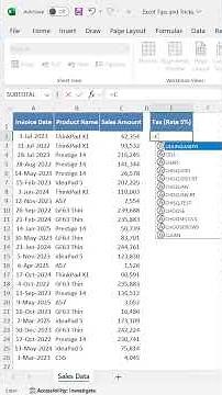 How to Avoid Tax Calculation #error in Excel & No More Dragging or copying formulas!