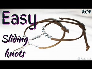 How to make a sliding knot | DIY friendship bracelet | Step by step tutorial | Easy sliding knot