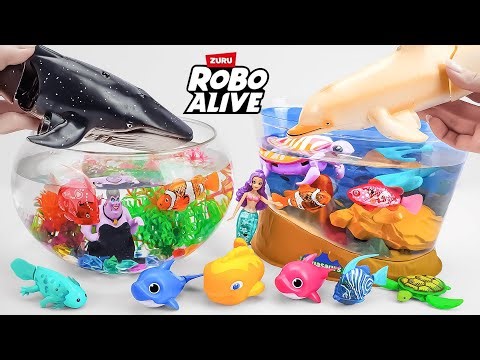 Satisfying Unboxing Swimming Shark & Zuru Robo Aquarium Playset (No Talking
