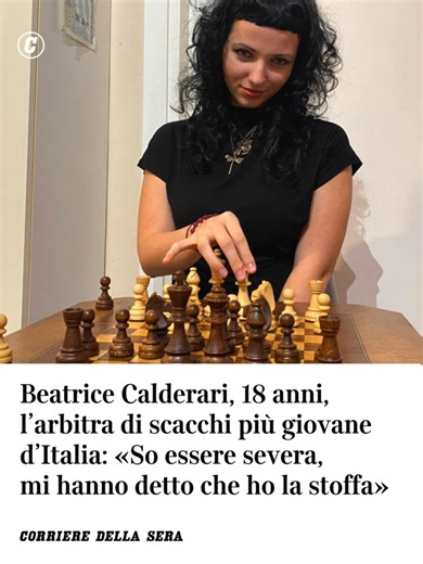 Beatrice Calderari: la giovane arbitra di scacchi d'Italia
