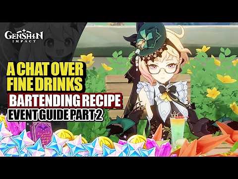 A Chat Over Fine Drinks Event Guide Day 2 | Emilie Drink Mix Secret Recipe | Genshin Impact Luna V